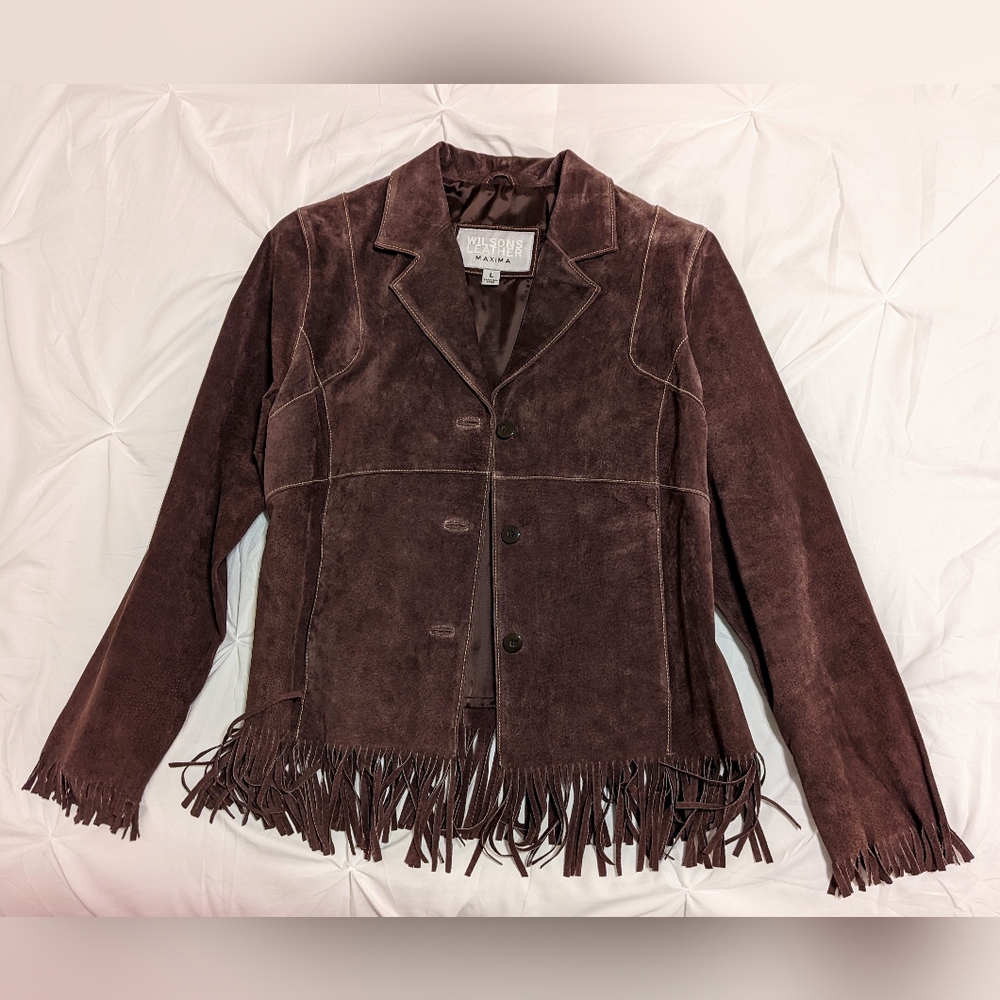 Wilson's brown leather/suede jacket, size large